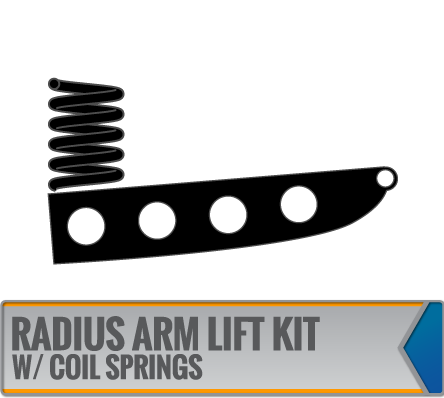 RADIUS ARM LIFT KITS W/COIL SPRINGS